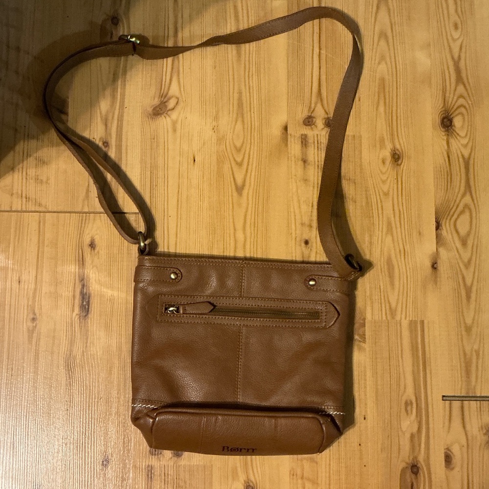 Born Brown Leather Crossbody Bag New